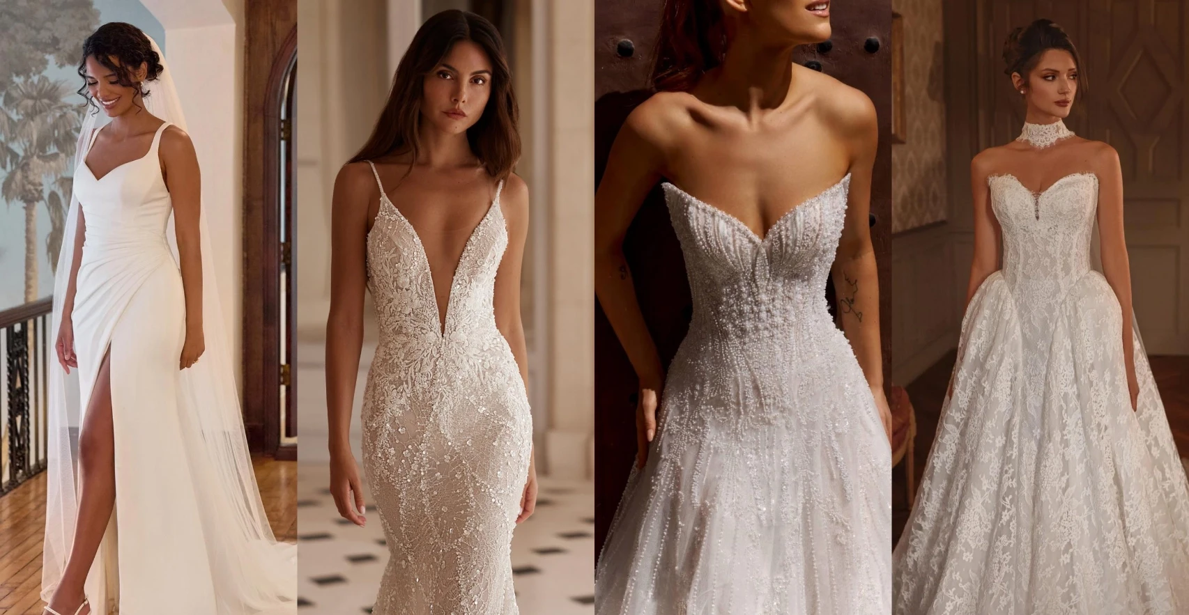 Photo of the models wearing bridal gowns - Desktop Image