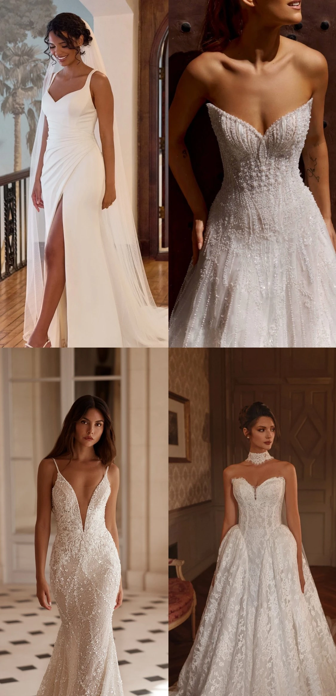 Photo of the models wearing bridal gowns - Mobile Image