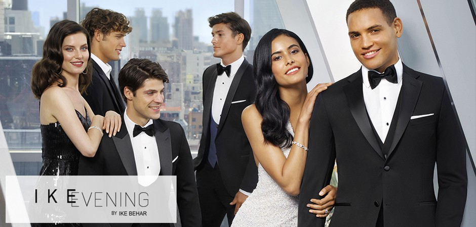 image shows models wearing formalwear