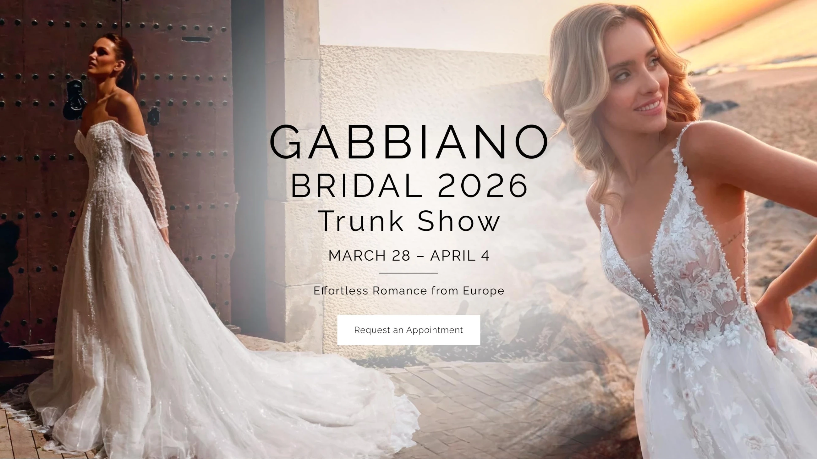 Gabbiano Bridal 2026 Trunk Show